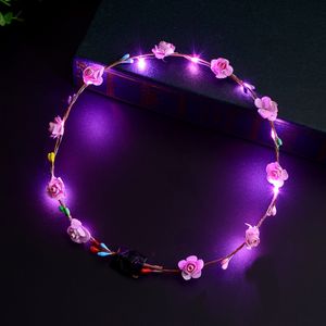 Diadema con Corona <span class=keywords><strong>de</strong></span> Flores LED <span class=keywords><strong>de</strong></span> Colores, <span class=keywords><strong>Aro</strong></span> Luminoso para el Cabello, Juguete Decorativo para Fiestas - Product Image 2