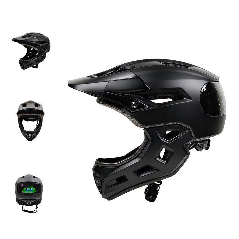 Black- with chin guard