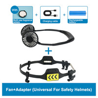 Casque de sécurité respirant pour travailleur de la construction d'été C avec équipement de protection de la tête du ventilateur de refroidissement intégré