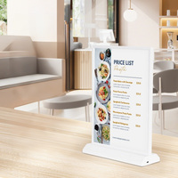 Usine personnalisée Rechargeable Menu affiche boîte à lumière A4 bureau Led Menu boîte à lumière Double face mince publicité boîte à lumière