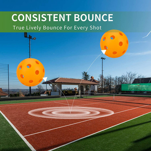 Комнатные оранжевые шарики для мариклебола с 26 отверстиями, яркие оранжевые пиклевые шарики, 6 шт. в упаковке, весло для США, регулируемый размер, отличное дополнение - Product Image 3