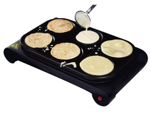 Plaque de cuisson en aluminium 1000W avec revêtement antiadhésif à base d'eau crêpière électrique avec 6 trous - Product Image 4