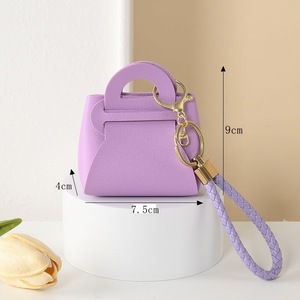 กระเป๋าถือจิ๋วน่ารัก ปี 2026 พวงกุญแจหนัง PU กระเป๋าใส่เหรียญสีลูกกวาด สำหรับผู้หญิงและเด็กผู้หญิง - Product Image 2