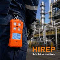 Détecteur de gaz portable HIREP 4 en 1, moniteur multi-gaz H2 H2S Cl2 C2H2 CH4, alarme de fuite, OEM ODM