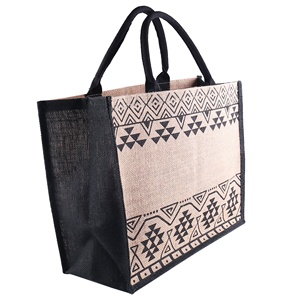 ถุงผ้าลินินธรรมชาติใช้ซ้ำได้ถุงช้อปปิ้งผ้าใบปอกระเจาถุงช้อปปิ้งชายหาดแบบสั่งทำได้ - Product Image 3