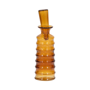 Vaso alto in vetro a coste, vaso decorativo per composizioni floreali da tavolo, decorazione moderna per la casa. - Product Image 3