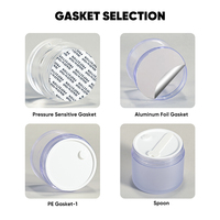 Saison des ventes transparente 8oz givré Stock PETG pots en plastique crème gommage corps beurre conteneurs avec couvercles d'étanchéité serrés