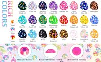 Strass en résine effet gelée 40/28/24/15 couleurs, dos plat, kit de décoration avec colle à bijoux B7000 10ml, pour artisanat et nail art