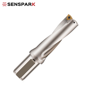 Portaherramientas de taladro en U indexable 4D <span class=keywords><strong>WC</strong></span> de base plana con refrigeración interna para torno CNC, herramienta de perforación rápida de agujeros profundos SENSPARK - Product Image 4