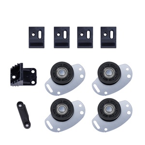Herrajes para Muebles, Sistema <span class=keywords><strong>de</strong></span> Ruedas para Puertas Corredizas <span class=keywords><strong>de</strong></span> Armarios, Rodillo <span class=keywords><strong>de</strong></span> Plástico con Puerta <span class=keywords><strong>de</strong></span> Madera - Product Image 1