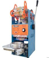 Machine Semi-Automatique à Sceller les Gobelets de Thé, Scelleuse de Gobelets pour Jus et Boissons avec Petite Poignée