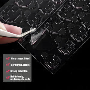 Kits de 6 faux ongles à presser, comprenant lime à ongles, repousse-cuticules, colle <span class=keywords><strong>gel</strong></span>ée, coton imbibé d'alcool, dissolvant de vernis à ongles / Parfait pour les faux ongles faits main - Product Image 5