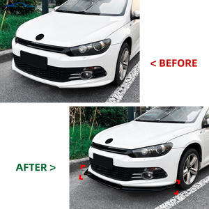 Cubierta de pegatinas divisoras de labios de parachoques delantero para VW Volkswagen Scirocco <span class=keywords><strong>MK3</strong></span> <span class=keywords><strong>Pro</strong></span>-facelift R Line GTS 2008-2014 - Product Image 2