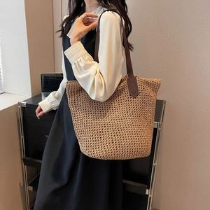 Borsa tote in carta tailandese, in rafia marocchina, per stoccaggio, borse a tracolla originali, borse con fiocco, borsetta con cappello, cesto naturale per Pedro Woven Buri - Product Image 2