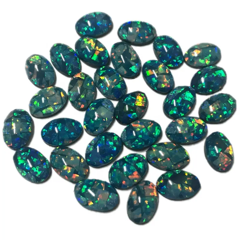 Bello opal lose stein, labor erstellt synthetische opal oval cabochon
