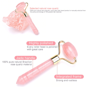 Rullo di Cristallo in Quarzo <span class=keywords><strong>Rosa</strong></span> Naturale Anti-Invecchiamento per Occhi, Mini Rullo in <span class=keywords><strong>Giada</strong></span> Naturale Anti-Rughe - Product Image 4