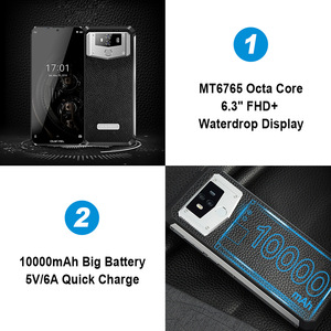 OUKITEL K12 de agua 6,3 "FHD + Android 9,0*1080*2340 16MP Smartphone 6GB 64GB cara ID 10000mAh 5V/6A OTG <span class=keywords><strong>NFC</strong></span> teléfono móvil - Product Image 5