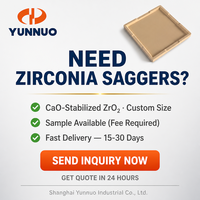 Sagger en zircone stabilisée au calcium 115x115x10mm CaO ZrO2 Réfractaire pour le frittage en four