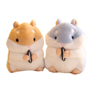 Muñeca de hámster <span class=keywords><strong>gordo</strong></span> súper adorable, mascota de ratón bonita, juguete de peluche de algodón PP, semillas de melón bordadas, regalo, función de edredón - Product Image 1