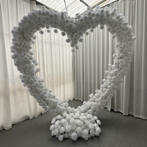 Arco de Flores en Forma de Corazón de Alta Calidad T-HFA125, Arco de Flores Artificiales, Arco de Corazón de Rosas de Lujo con Flores para Decoración de Bodas - Product Image 3