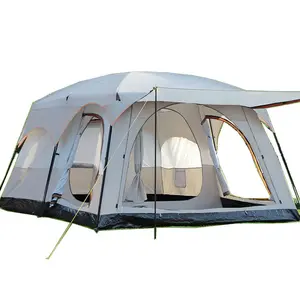 Tenda berkemah otomatis lipat, tenda berkemah luar ruangan, bantalan anti kelembaban, Pop Up, tenda tiup besar, tenda keluarga portabel dapat dilipat untuk mendaki