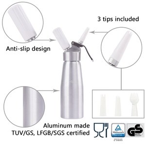 Distributeur de crème fouettée 500ml en aluminium avec support pour gaz dur - Product Image 3