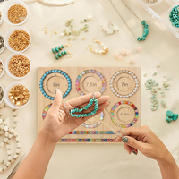 Kit de fabrication de bracelets, bijoux, fabrication de bracelets, perle, planche en bambou, vente en gros