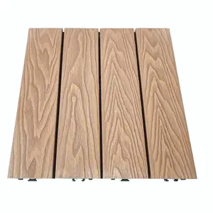 Carrelage 3D de plancher de jardin en bois gaufré