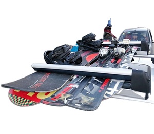 Porte-bagages fixe <span class=keywords><strong>pour</strong></span> <span class=keywords><strong>toit</strong></span> <span class=keywords><strong>de</strong></span> voiture en alliage d'aluminium, pinces à double <span class=keywords><strong>ski</strong></span> <span class=keywords><strong>pour</strong></span> snowboard - Product Image 1