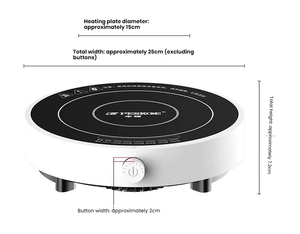 Mini plaque chauffante électrique domestique, chauffage par résistance, contrôle mécanique par minuterie, économie d'énergie, installation encastrée, revêtement antiadhésif - Product Image 1