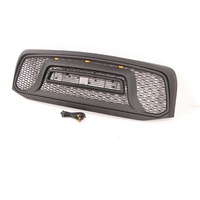 Lumières LED 3 pièces personnalisées et grille avant noire en nid d'abeille pour 2006-2008 pour camionnettes Ram 1500 en matériau ABS durable