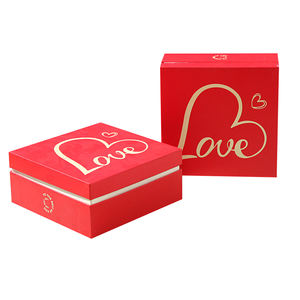 Red Heaven and Earth Cover Regalo <span class=keywords><strong>de</strong></span> <span class=keywords><strong>Año</strong></span> Nuevo Día <span class=keywords><strong>de</strong></span> San Valentín <span class=keywords><strong>2022</strong></span> Caja <span class=keywords><strong>de</strong></span> regalo Nombre personalizado con cartón gris <span class=keywords><strong>de</strong></span> 2mm - Product Image 1