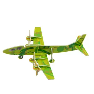 Puzle de plástico 3D para niños, juguete de plástico para aperitivos, avión, avión