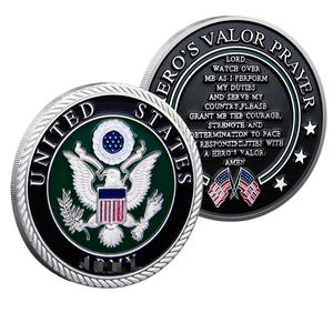 Moneda Conmemorativa de Metal con Patrón de Emblema Grabado en Doble Cara, Estilo Hero's Valor, Recuerdo Decorativo Chapado en Oro - Product Image 4