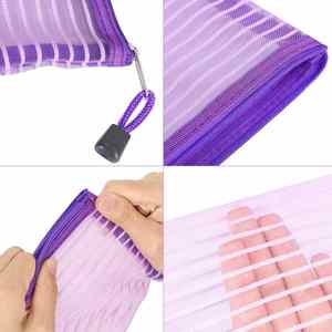 A6 Size Portable and Lightweight Plastic Document Bag Nylon Document Holder Mesh Zipper Document Pouches Travel-friendly - Product Image 3