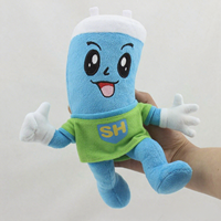 Gantungan Kunci Boneka Plush Desain Kustom OEM/ODM UYEAH, Bentuk Botol Cola, Susu, Kue, Mainan Plush Makanan Lembut, Hadiah Gantungan Tas