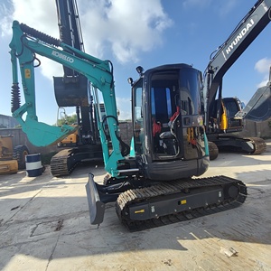 Excavadora Kobelco SK40 de 4 toneladas con cazo de excavación de 0.2m³ de capacidad, excavadora de cadenas Kobelco SK60 usada - Product Image 3