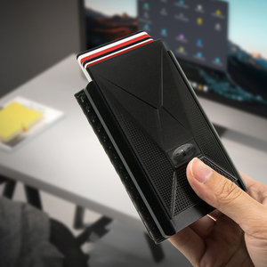 Cổ điển PU da chủ thẻ tín dụng ví <span class=keywords><strong>RFID</strong></span> thép ví có thể thu vào ID chủ thẻ <span class=keywords><strong>RFID</strong></span> <span class=keywords><strong>Blocker</strong></span> Ví với Hộp quà tặng - Product Image 6