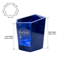 TERMEIN Présentoir à Liqueurs LED à 2 Niveaux, Support Lumineux en Acrylique pour Bouteilles, Idéal pour Bars, Boîtes de Nuit et Vente au Détail