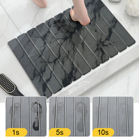 Tapis de salle de bain en terre de diatomées écologique avec logo personnalisé tapis de séchage pliable en pierre à séchage instantané pour comptoir de cuisine