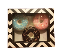 Vente en gros d'anniversaire personnalisé kraft à emporter papier carton fenêtre boîte d'emballage de gâteau conception de boîte de boulangerie