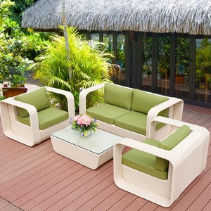 Modern Aluminium Rattan Garden Cushion Outdoor L Furniture Sets 5 Seater Patio <b>Lounge</b> Garden Set - Product Image 1
