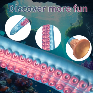 YAQU Dildo Monstre de Forme Spéciale, Design Tentacules d'Octopus, Jouet Sexuel Adulte Fantaisie pour Stimulation du <span class=keywords><strong>Point</strong></span> <span class=keywords><strong>G</strong></span>, 100% Étanche - Product Image 3