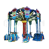 Manèges électriques de parc d'attractions, 16 places, manège Airborne Shot, équipement de divertissement extérieur pour enfants à vendre