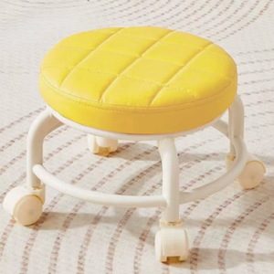 Tabouret pivotant moderne pour la maison, à roulettes universelles en PP, pour enfants, déménagement, travaux ménagers, sécurité dans la salle de bain - Product Image 4