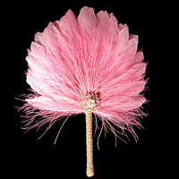 Éventail à main pliant en plumes de paon pour femmes Costume Show Tea Party Accessoire Holiday Dance Bridal Wedding Decor Vente en gros