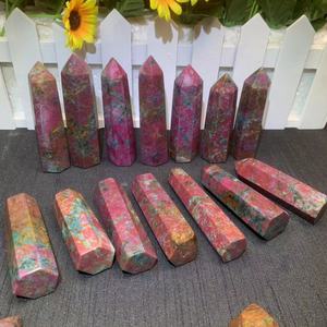 New Arrival Nature Pha Lê Chất lượng cao <span class=keywords><strong>Ruby</strong></span> và Kyanite <span class=keywords><strong>Ruby</strong></span> trong fuchsite điểm tháp cho bán - Product Image 3