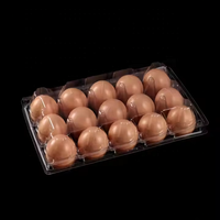 Carton d'Œufs Transparents à Usage Unique avec 4, 6, 8, 9, 10, 12, 15, 16, 20, 30 Alvéoles – Plateau Porte-Œufs en Plastique Transparent Blister pour Poulets de Ferme