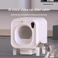 Bac à litière automatique pour chat, grand, intelligent, à faible bruit, autonettoyant, avec capteur WIFI et application pour chats