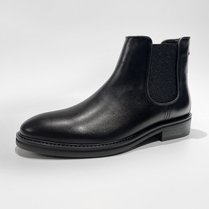 Mychonly Italia diseño al por mayor personalización de moda de cuero genuino impermeable hombres <span class=keywords><strong>Chelsea</strong></span> botas - Product Image 3